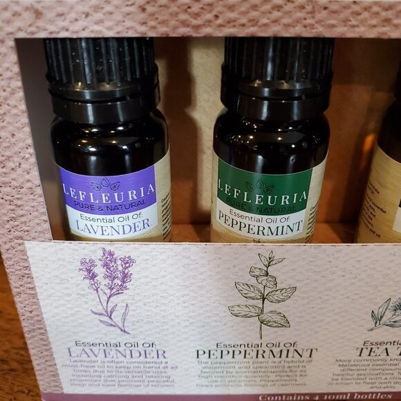 New Lefleuria Pure Natural Essential Oils 4 bottles x100ml assortmens - Picture 2 of 5